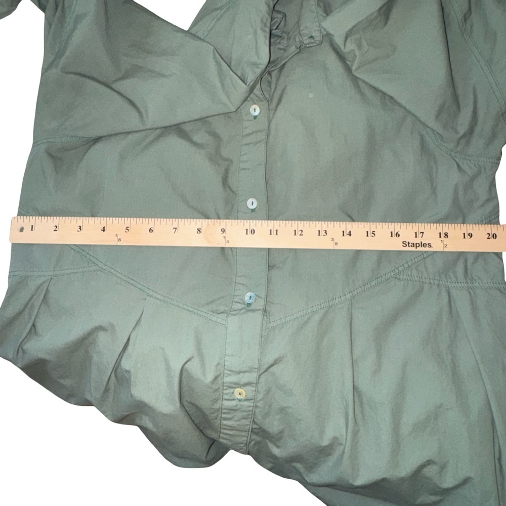 Free People Olive Green Babydoll Tunic Dress Oversized Boho Mini coastal boho - Picture 4 of 12